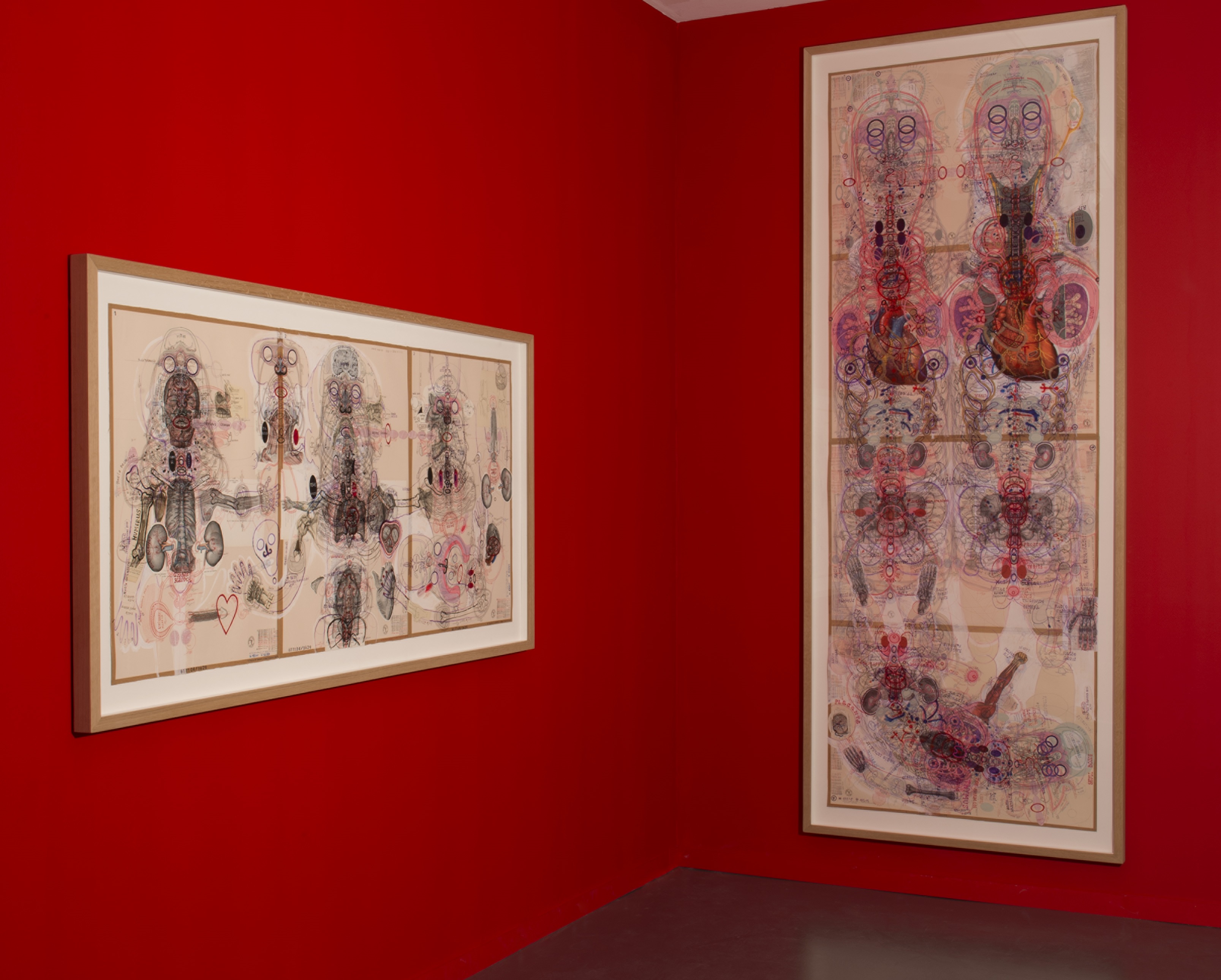 Vue de l'exposition de la collection de Bruno Decharme, Art Brut / collection ABCD © Marc Domage / la maison rouge, 2014-2015