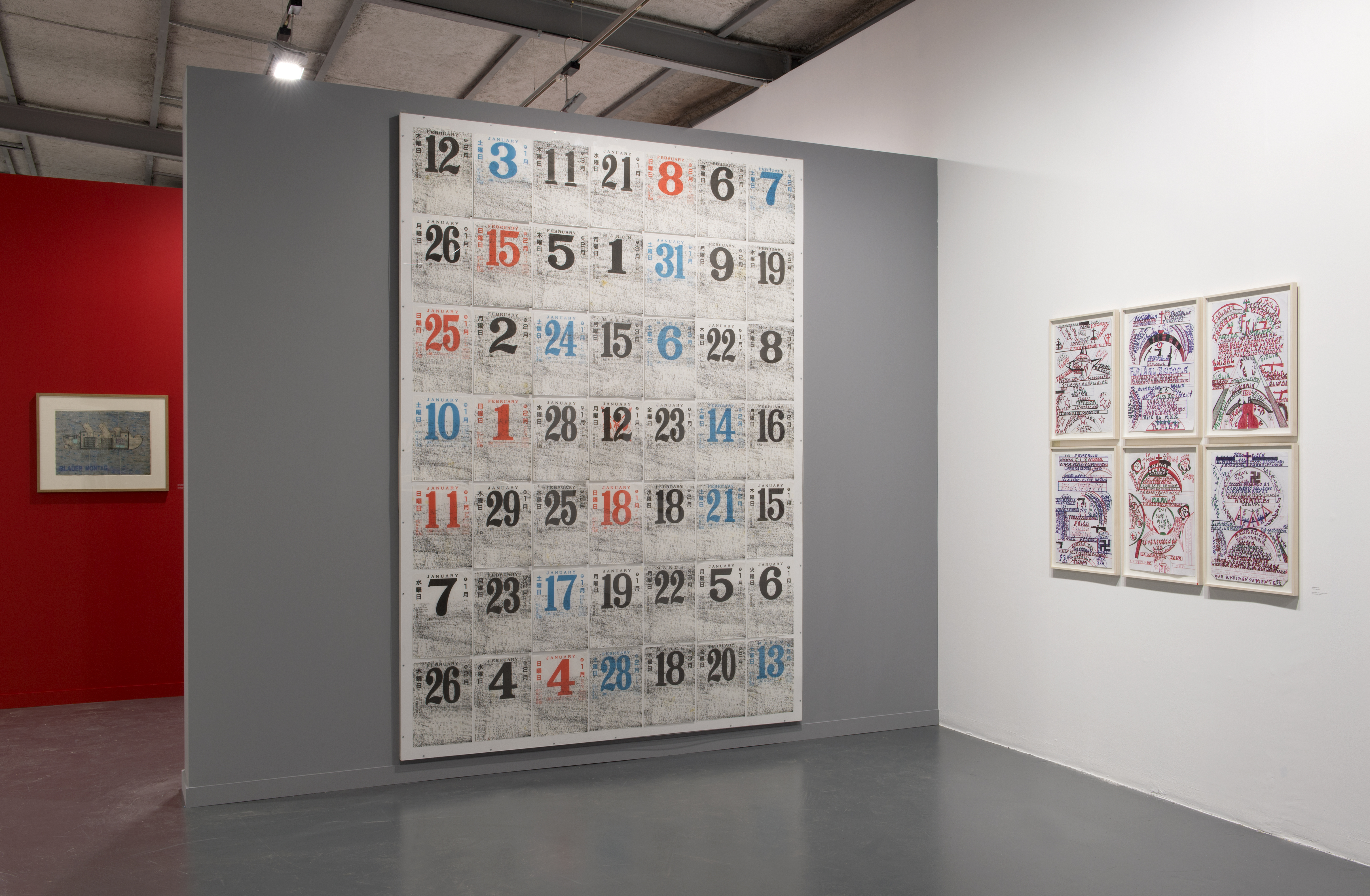 Vue de l'exposition de la collection de Bruno Decharme, Art Brut / collection ABCD © Marc Domage / la maison rouge, 2014-2015